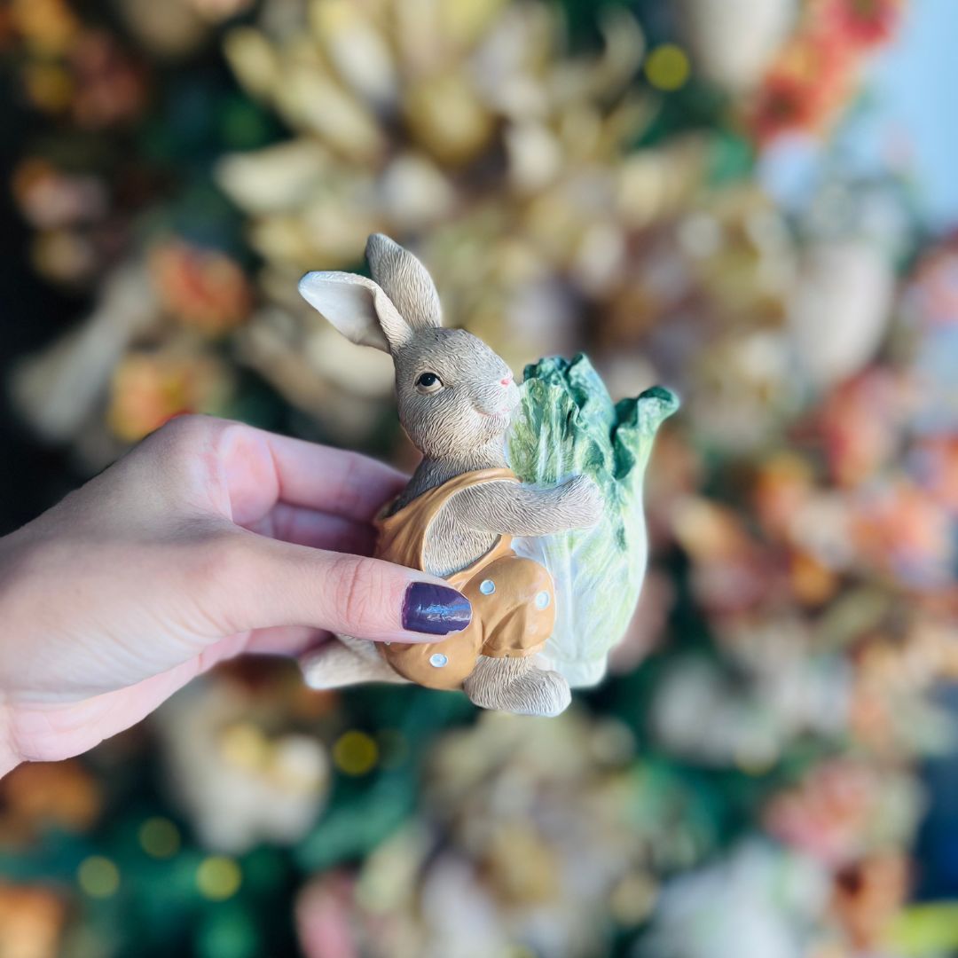 Coelho Com Alface - 12cm