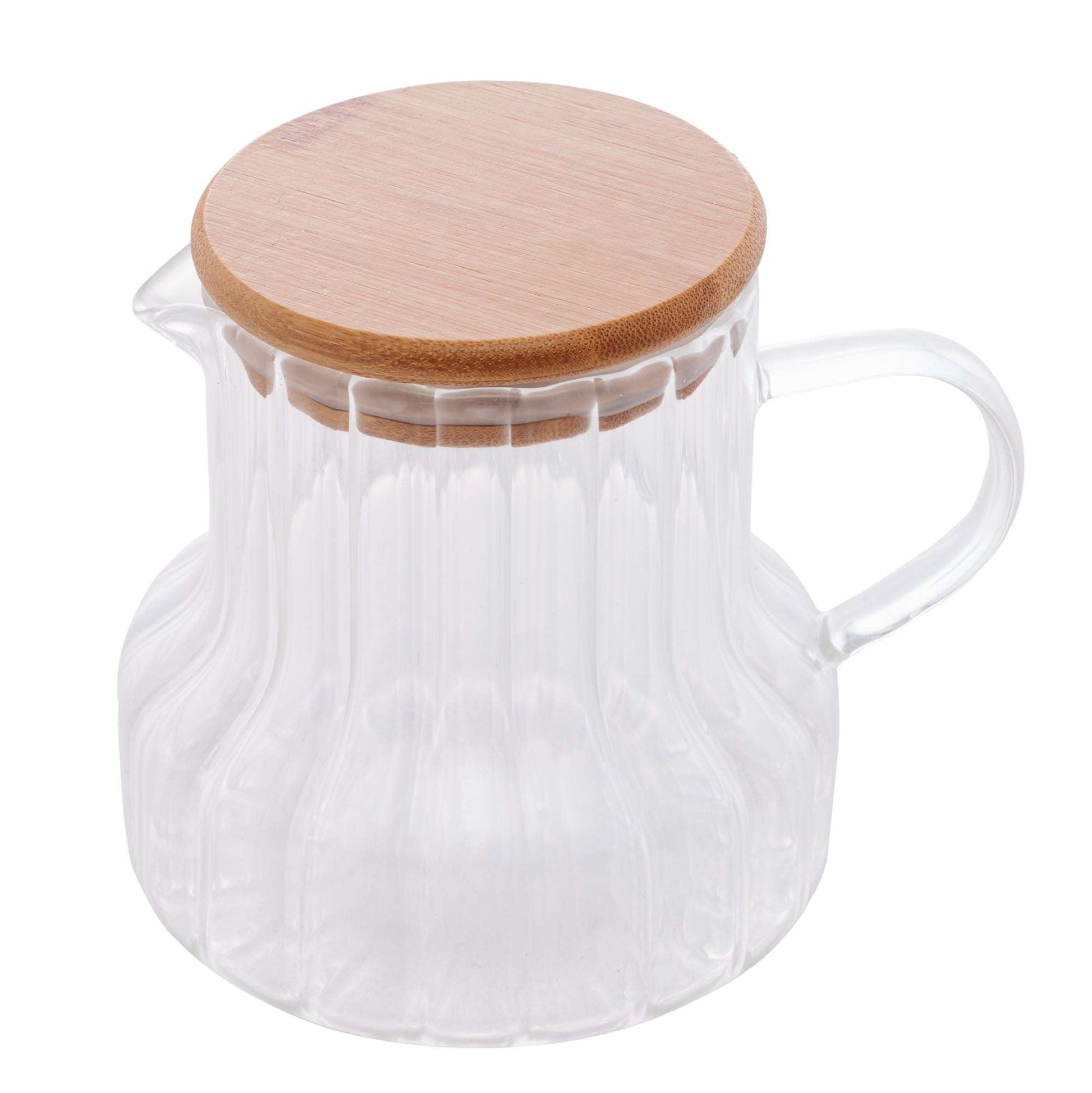 Jarra de Vidro Com Tampa de Bambu Classic 500ml