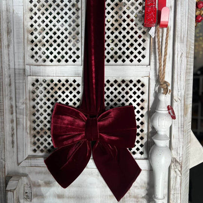 Escapulário Decorativo de Veludo com Laço Bordô G – 35 x 130cm