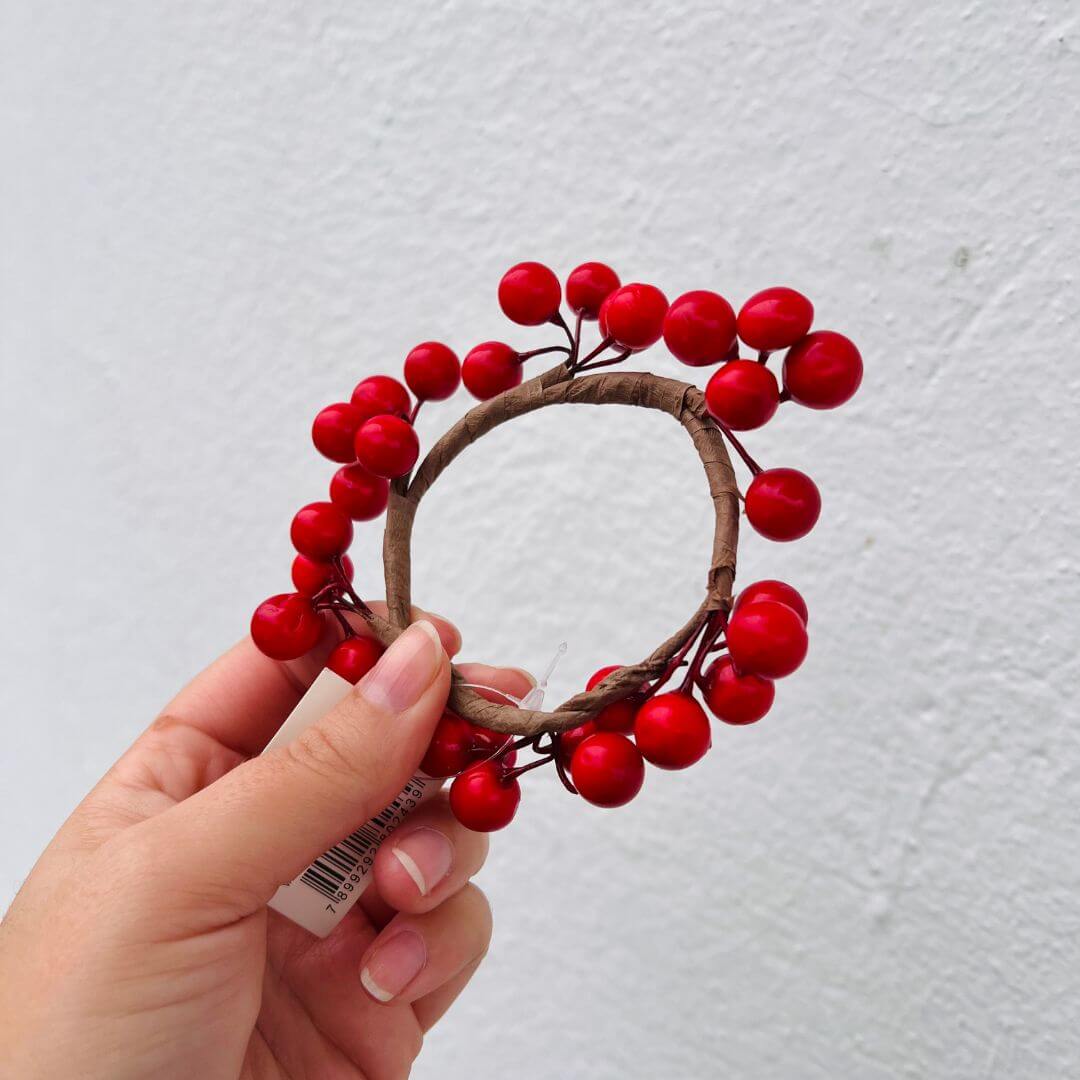 Mini Guirlandinha Berry Vermelha – 10cm