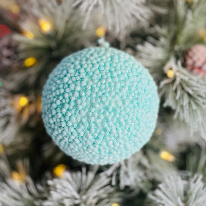 Bola Decorada de Natal Azul - 15cm