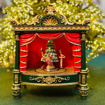 Enf Natal Teatro Natalino Dourado e Verde - 56cm C/1 Un