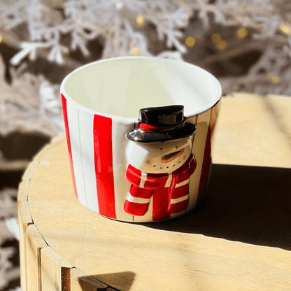 CACHEPOT NATALINO BONECO DE NEVE – 17,6cm
