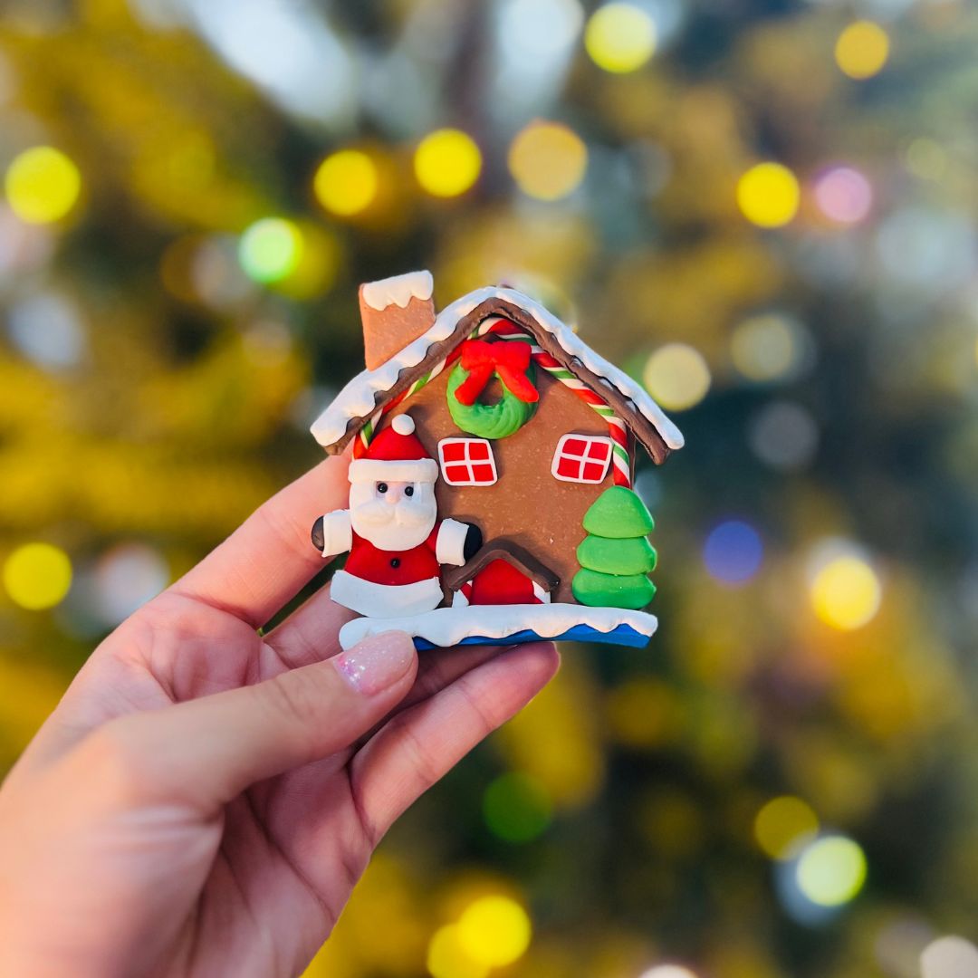 Enfeite Para Árvore  - Casinha Papai Noel 7,5x8cm