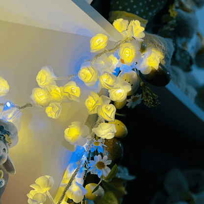 Cordão de Flor Fio Transparente 220v 300 LEDs 5m (Branco Quente/Frio)