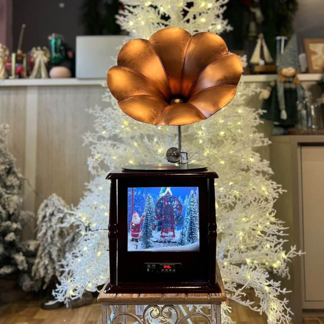 Cenário Decorativo Fonógrafo com Luz, Som e Movimento – 77cm