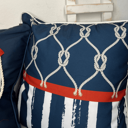 Capa de Almofada Nautica Com Cordone 43x43cm