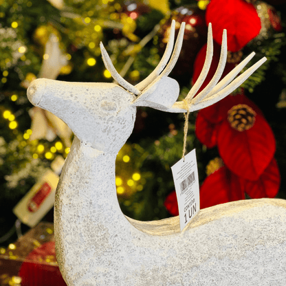 Rena Decorativa Branca de Metal 50cm