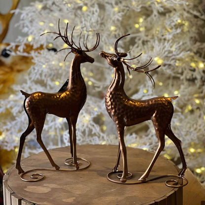 Enfeite de Metal Rena Bronze – 42cm