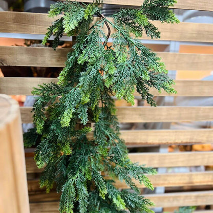 Festão Cipreste Realista | Toque Natural - 180 cm