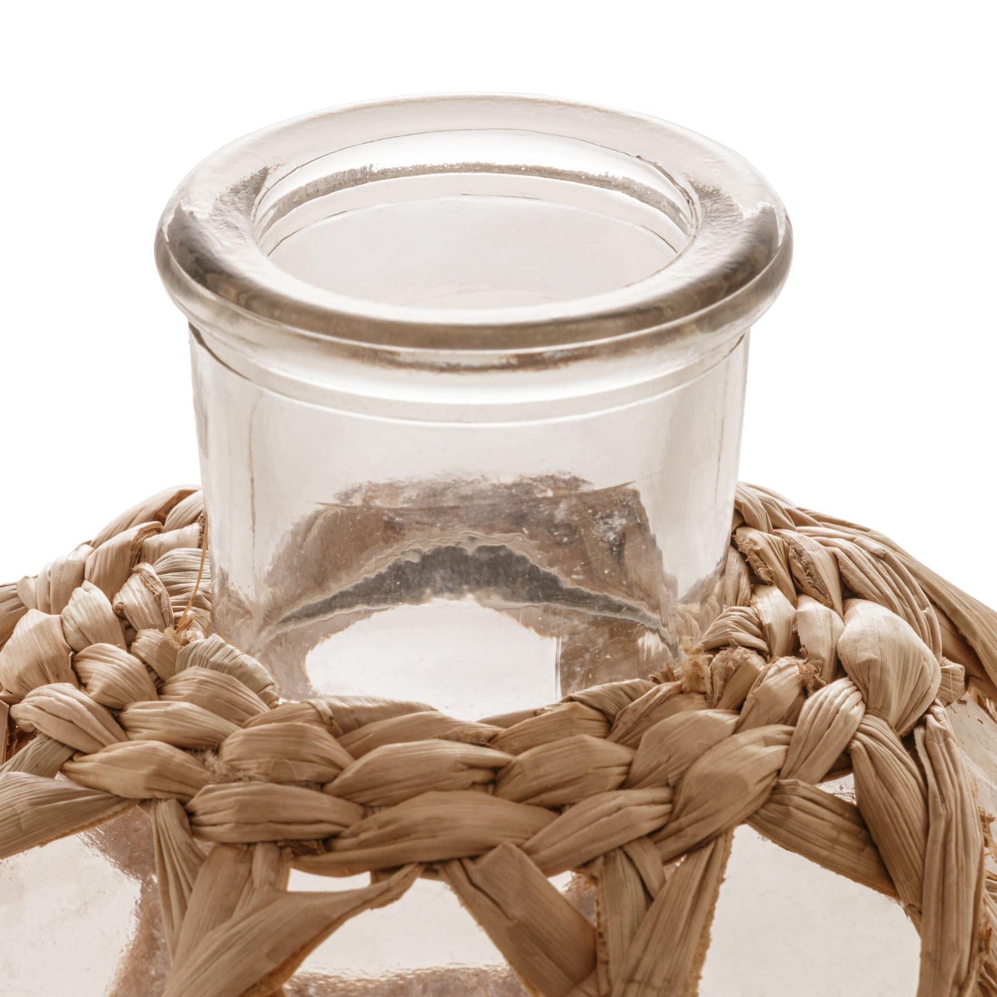 Vaso de Vidro Fibra Natural 11x19cm