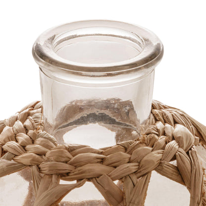 Vaso de Vidro Fibra Natural 11x19cm