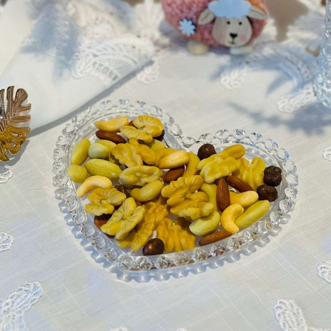 Prato Sobremesa Cristal de Chumbo Coração - 18x15,5x2cm