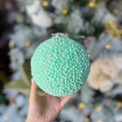 Bola Decorada de Natal Verde - 15cm
