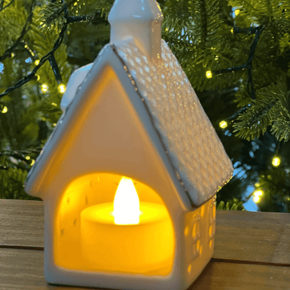 Casa Decorativa Porta-Vela com Estrelas – 11,5cm
