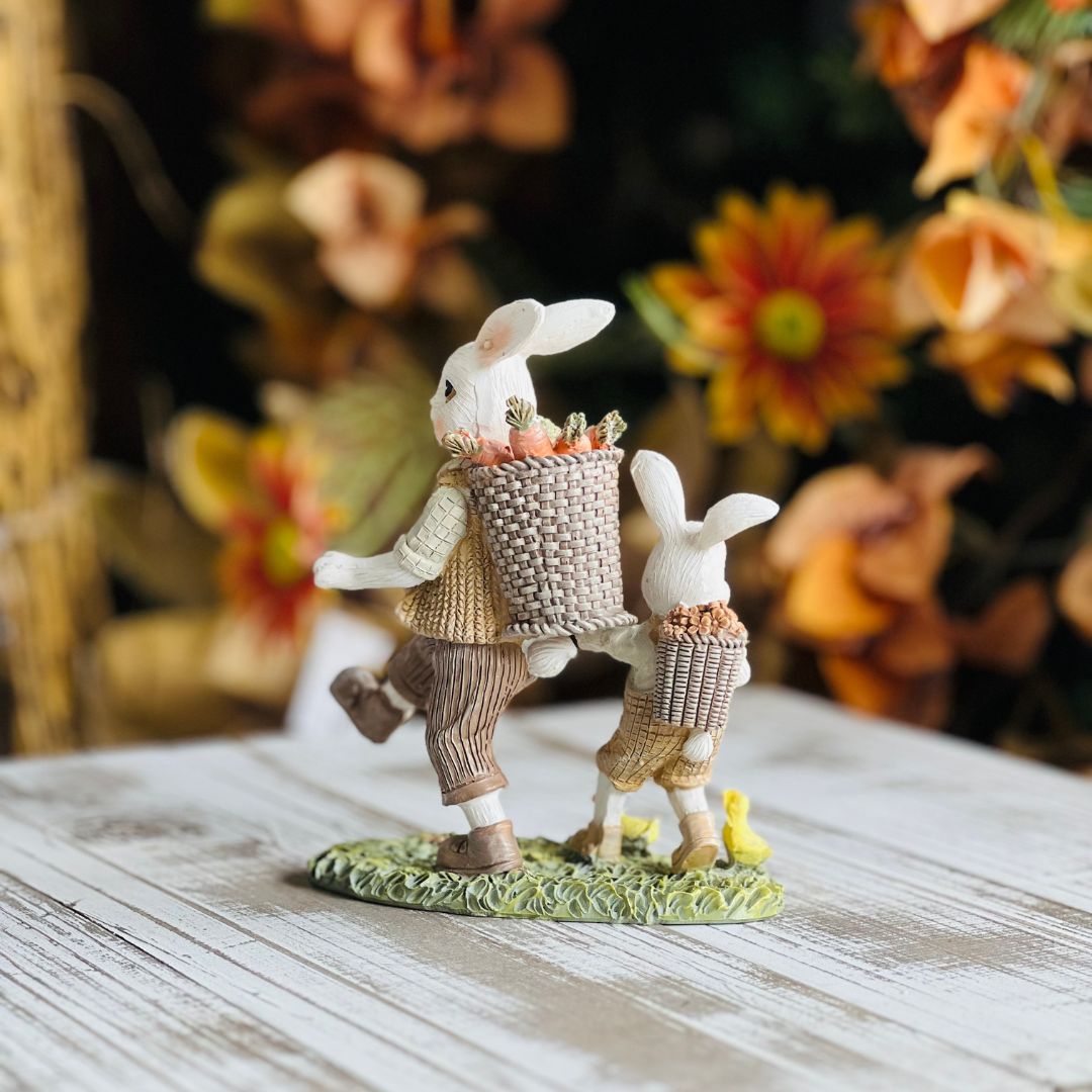 Coelho Pai e Filho - 17cm