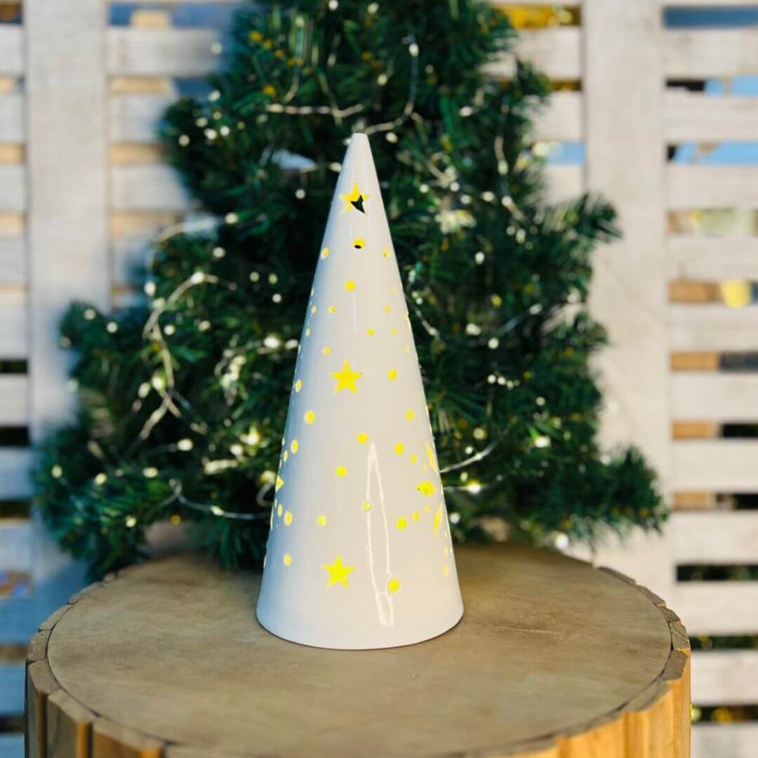 Arvore  Decorativa  Com Led - 31,5x13,3x13,3cm