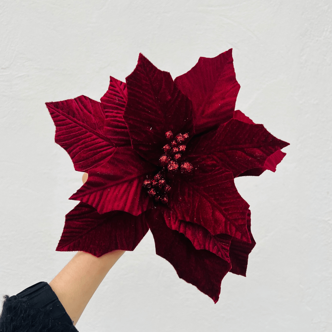 Flor Bordô com 12 Pétalas – 20cm