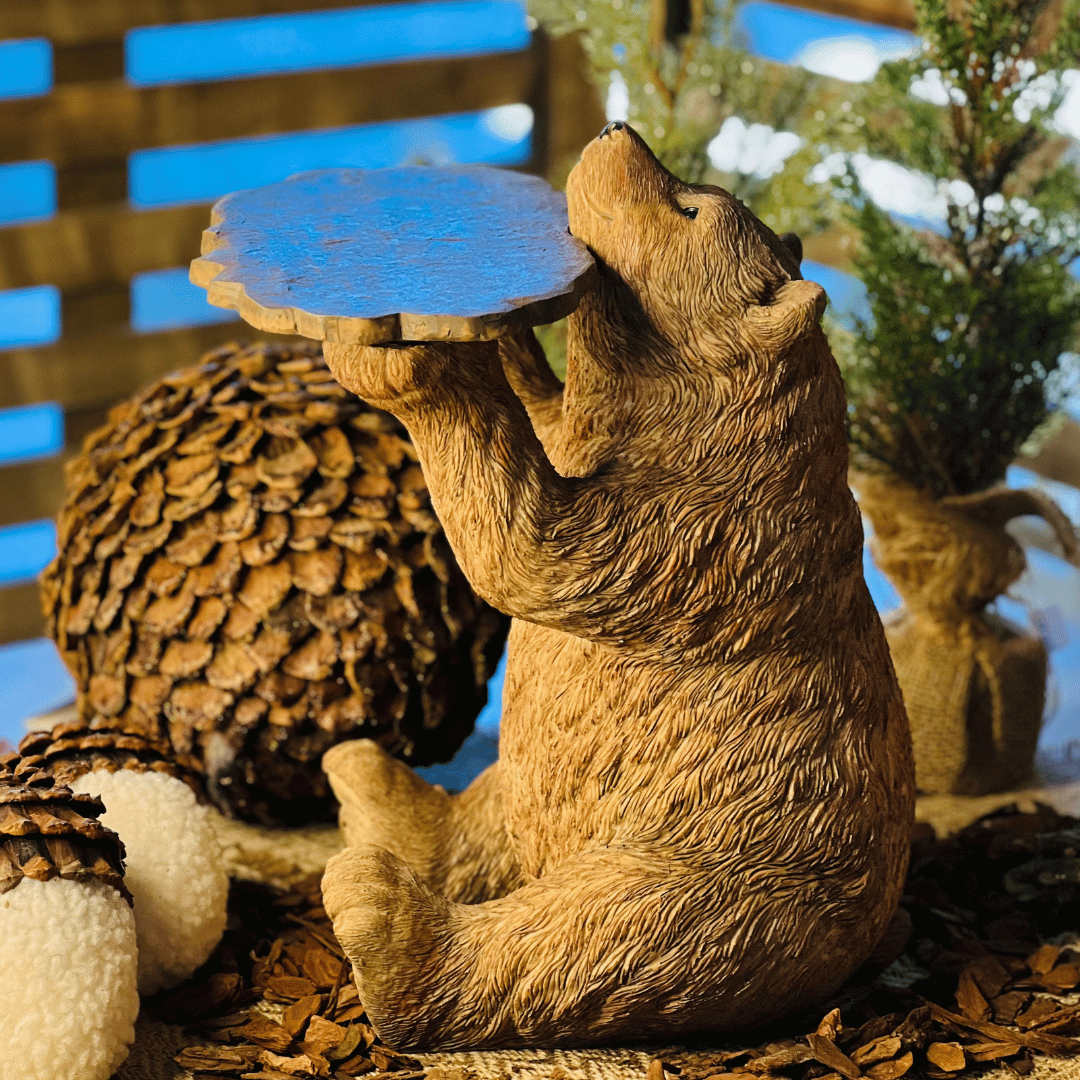 Urso de Natal Porta-delícia Coda - Floresta Encantada 28,5x35x26cm