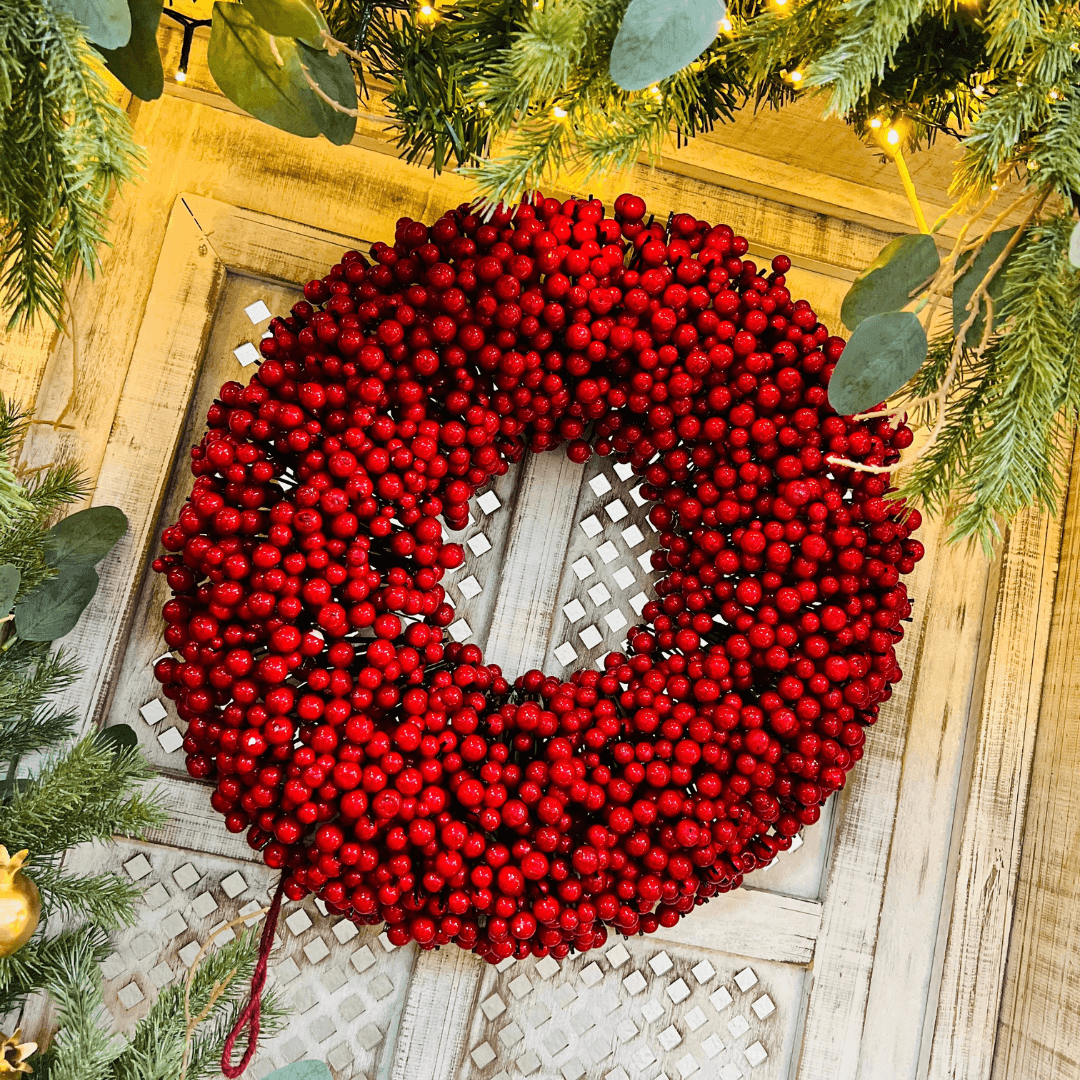 Guirlanda Azevinho Vermelha – 50cm