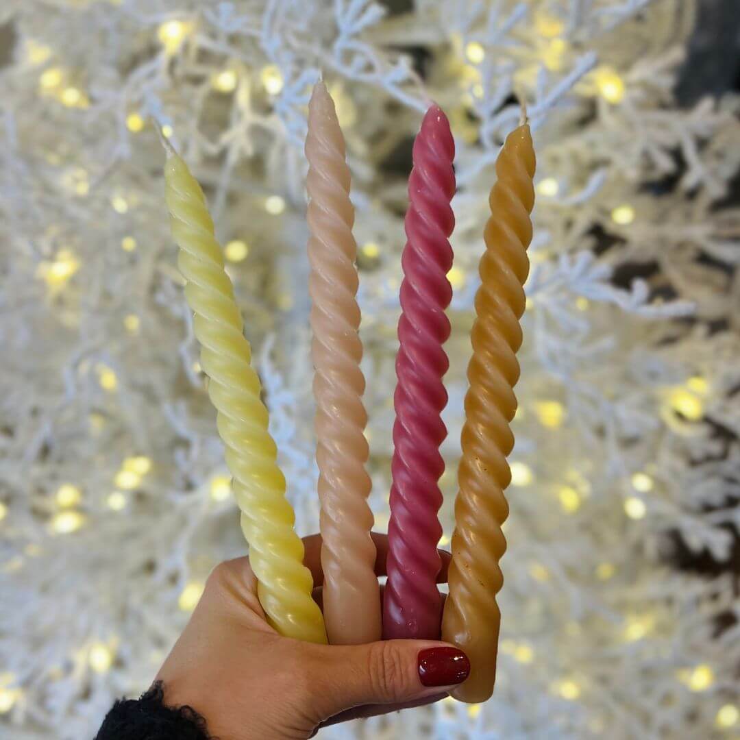 Velas  Espiral – 19,5cm | 4 peças