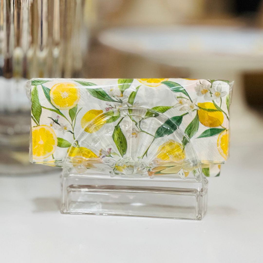 Porta Guardanapos de Cristal Sun - 13cmx4,5cmx9cm