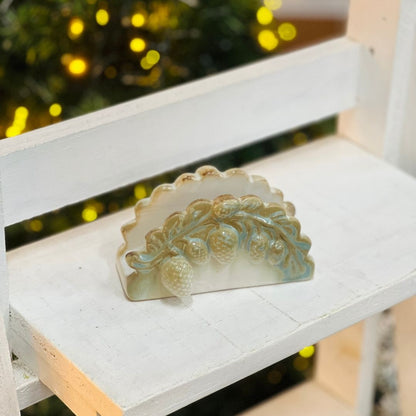 Porta Guardanapo de Cerâmica Pinhas - 14cm
