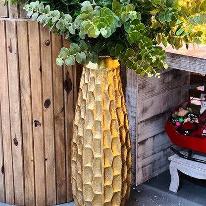 Vaso Dourado em Metal – 68cm