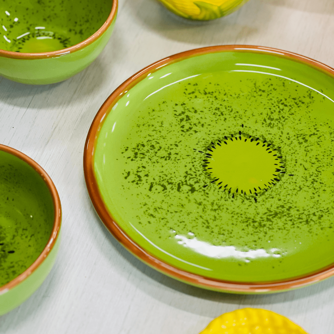 Prato de Sobremesa de Cerâmica Kiwi 23cm