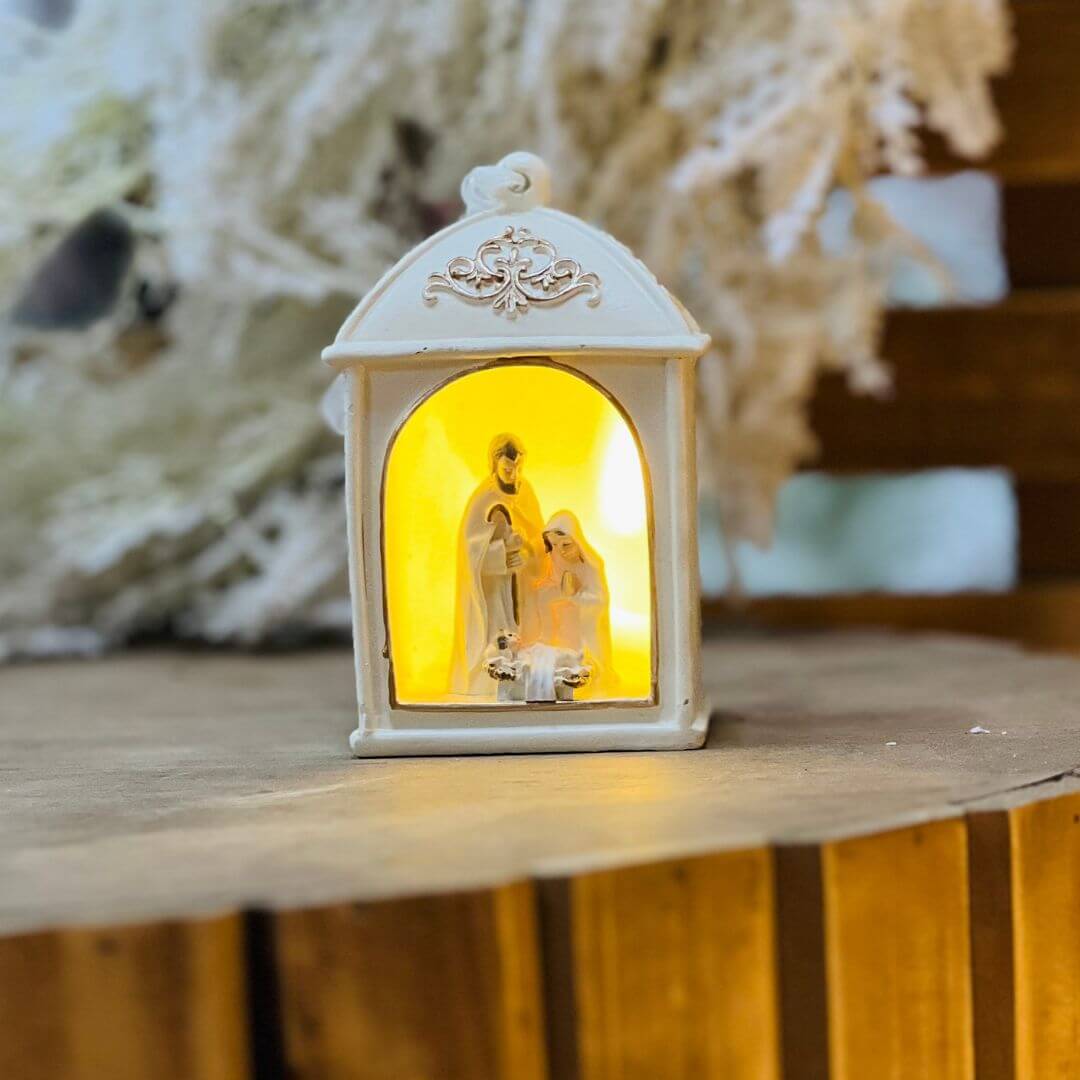 Sagrada Família Natalina com LED | 12x7cm