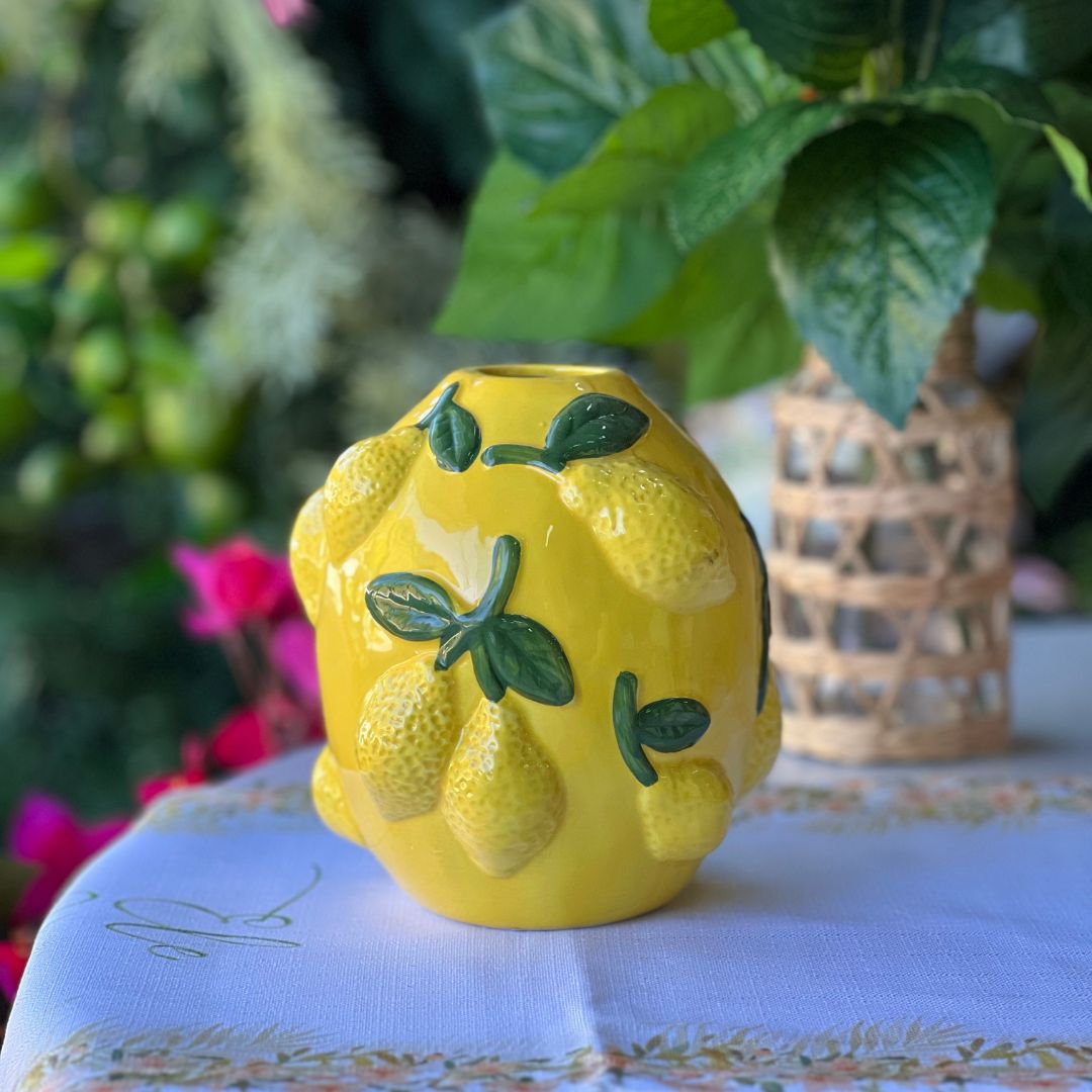 Vaso Limão de Cerâmica - 15cm