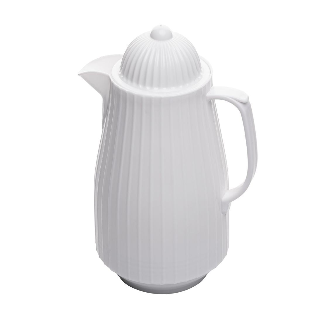 Garrafa Térmica de Plástico Mini Bambu - Branca 400ml