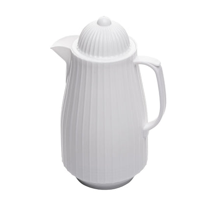 Garrafa Térmica de Plástico Mini Bambu - Branca 400ml