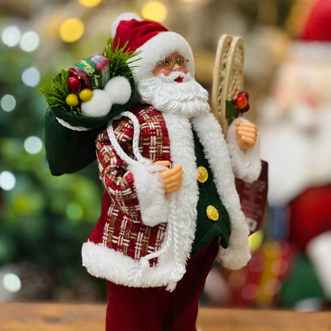 Papai Noel Com Raquetes - 30cm