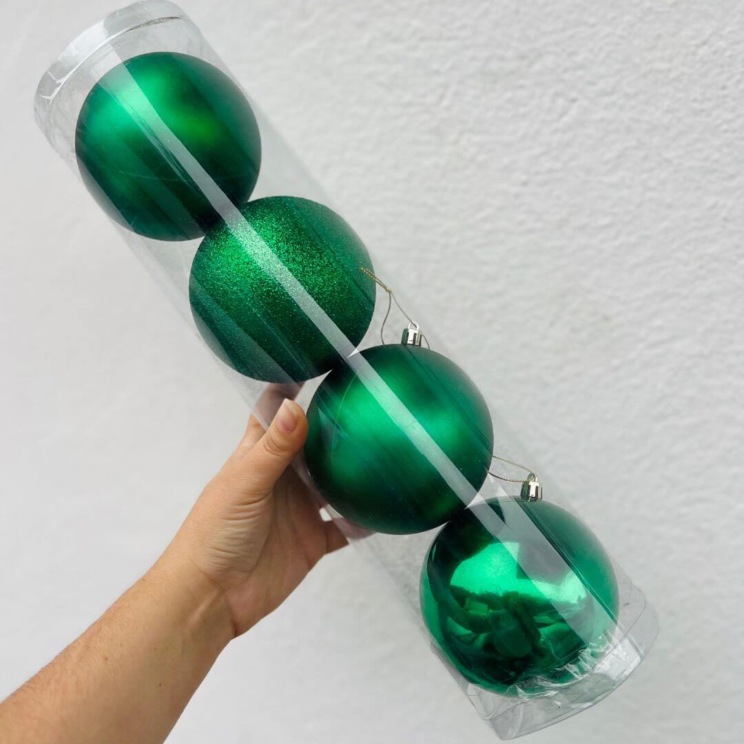 Bola Mista Tubo Verde – 10cm | Kit com 4 Unidades