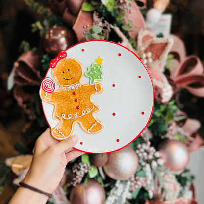 Prato Natalino de Sobremesa Gingerbread Menina 21cm