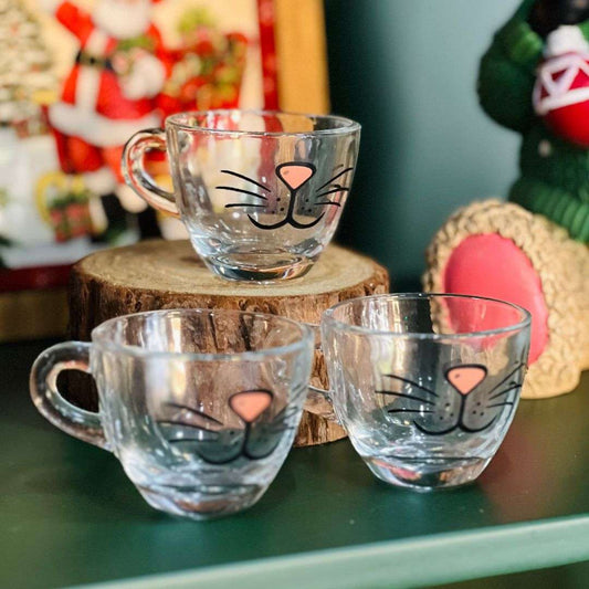 Jogo 6 Xícaras Para Café Cat - 55ml