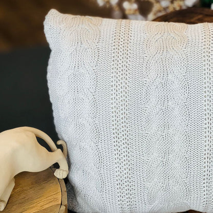 Almofada Tricot Trançada Natural - 50cmx50cm (432101)
