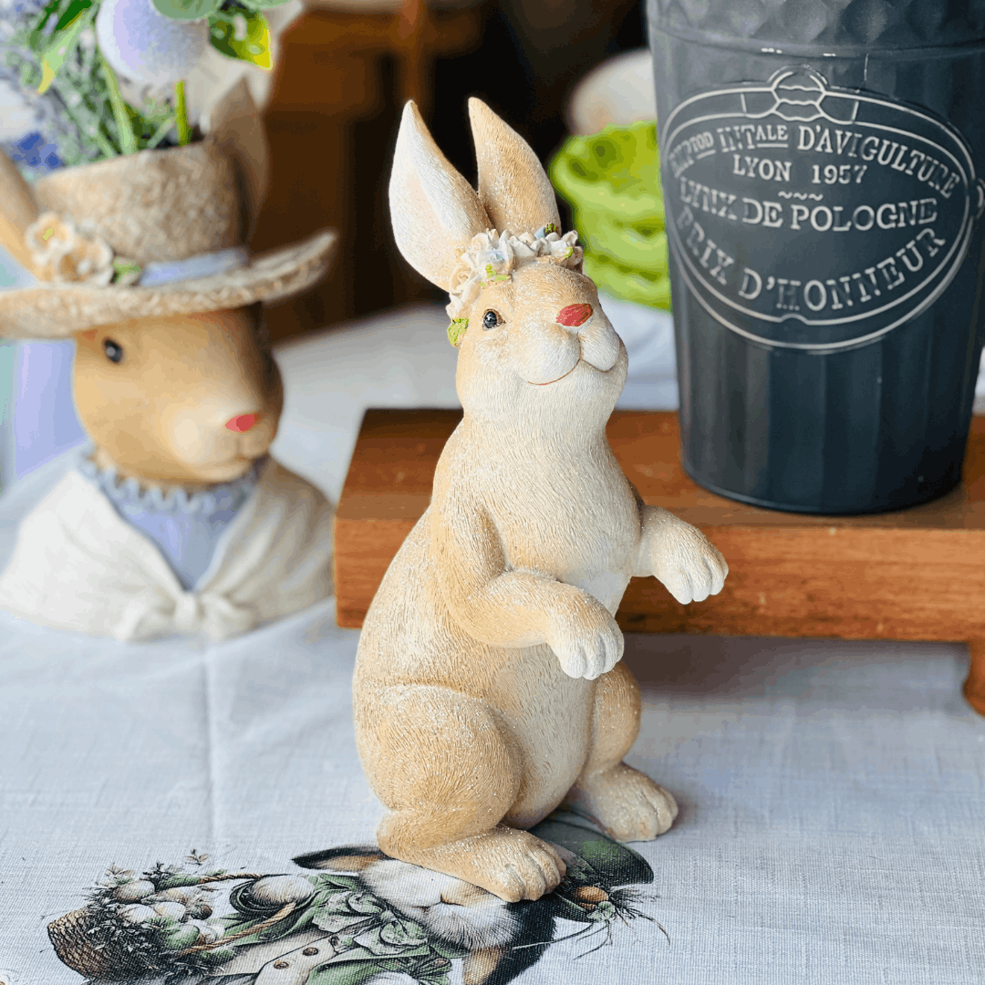 Coelho Decorativo La Belle de Resina 27cm