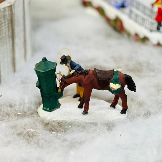 Cenário Natal Cavalo 7,6x11,5x5,6cm