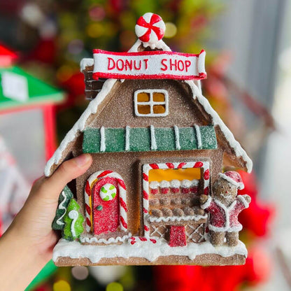 Donut Shop Resina Com Led - 25cm