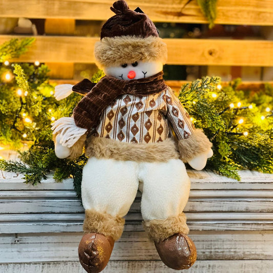 Boneco de Neve Natalino Sentado - 40 cm