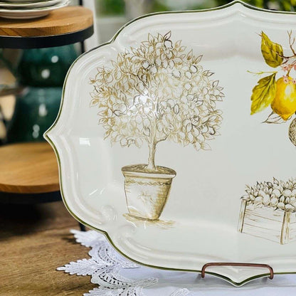 Travessa Grande Branca Toscana Limão Siciliano - 48cm