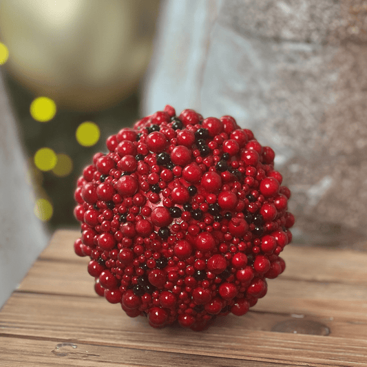 Bola Natalina Berries Vermelho 15cm - 1un