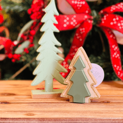 Árvore Natalina Verde de Madeira 11cm