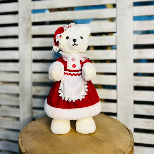 Urso Noel Vestido Com Led  - 60 cm