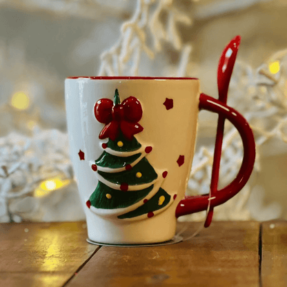 Caneca Natalina com Colher – 11cm