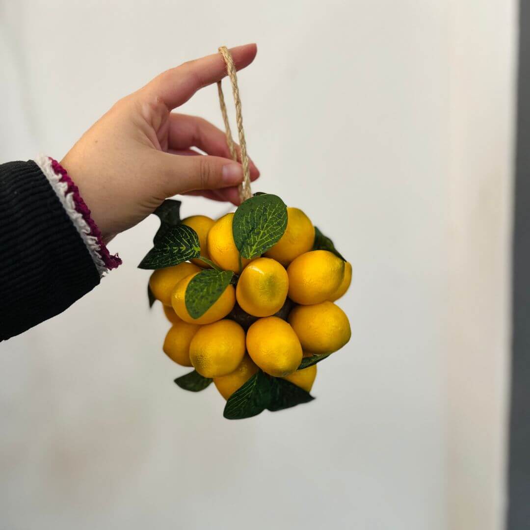 Bola Decorativa Limão Amarelo – 13cm