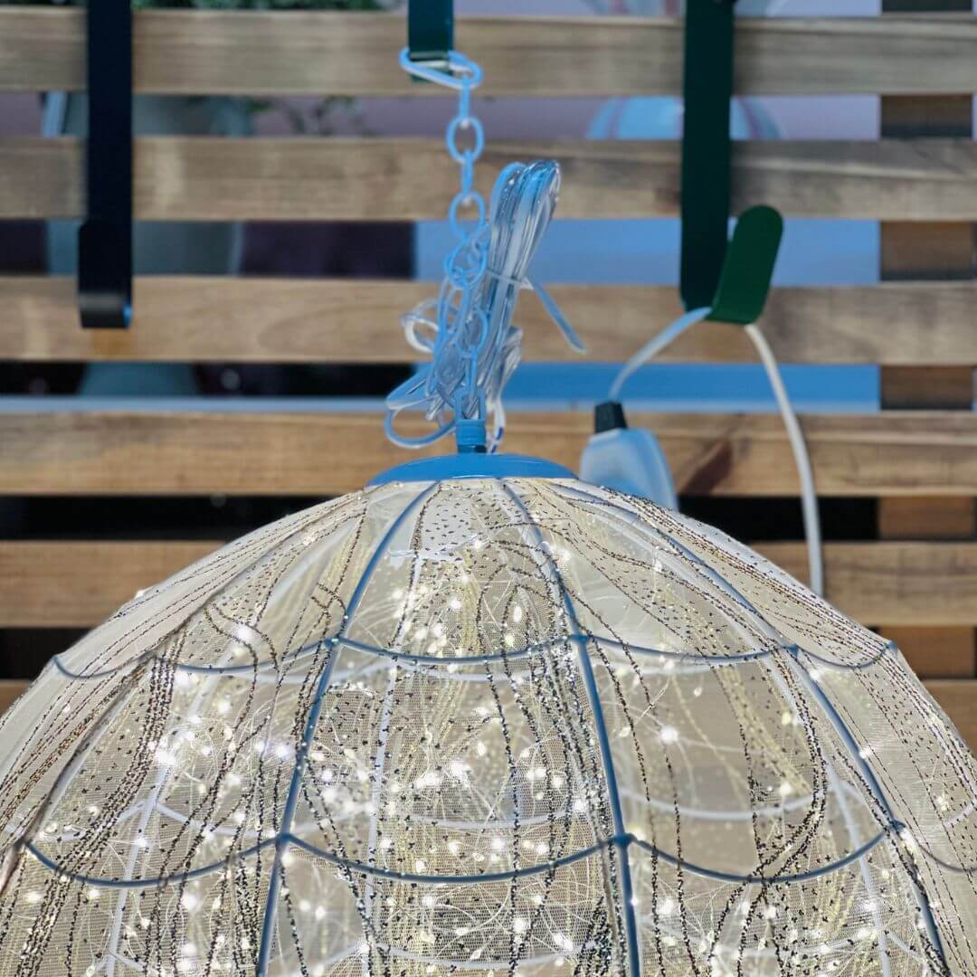 Pendente Decorativo Balão com LED Branco Quente | 60cm