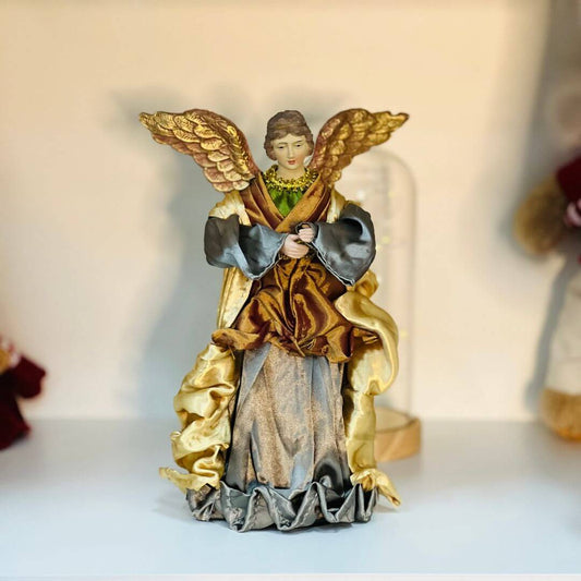 Anjo Dourado e Cinza - 25cm
